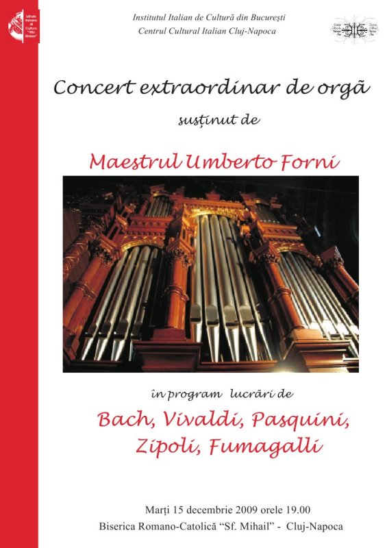 Concert extraordinar de orgă la Biserica Sf. Mihail