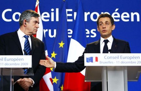 Gordon Brown și Nicolas Sarkozy 