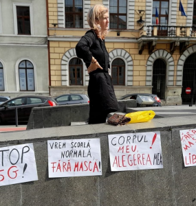 AUDIO | Protest la Cluj: împotriva legii și hotărârii de combaterea coronavirusului. 